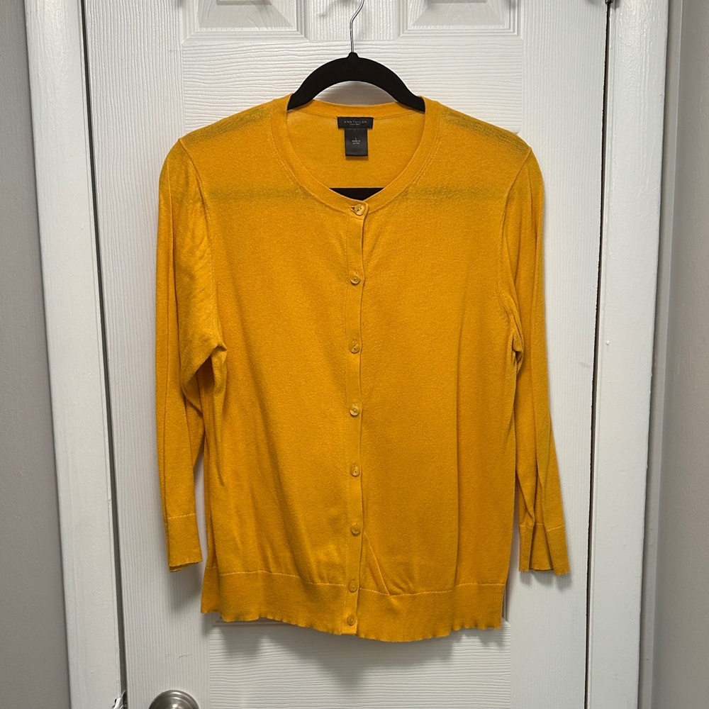 Women's Gold Cardigan Sweater